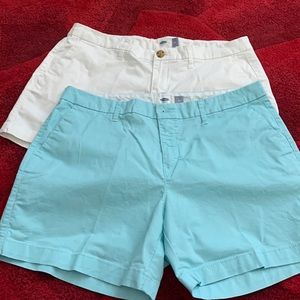 Old Navy shorts in white and baby blue